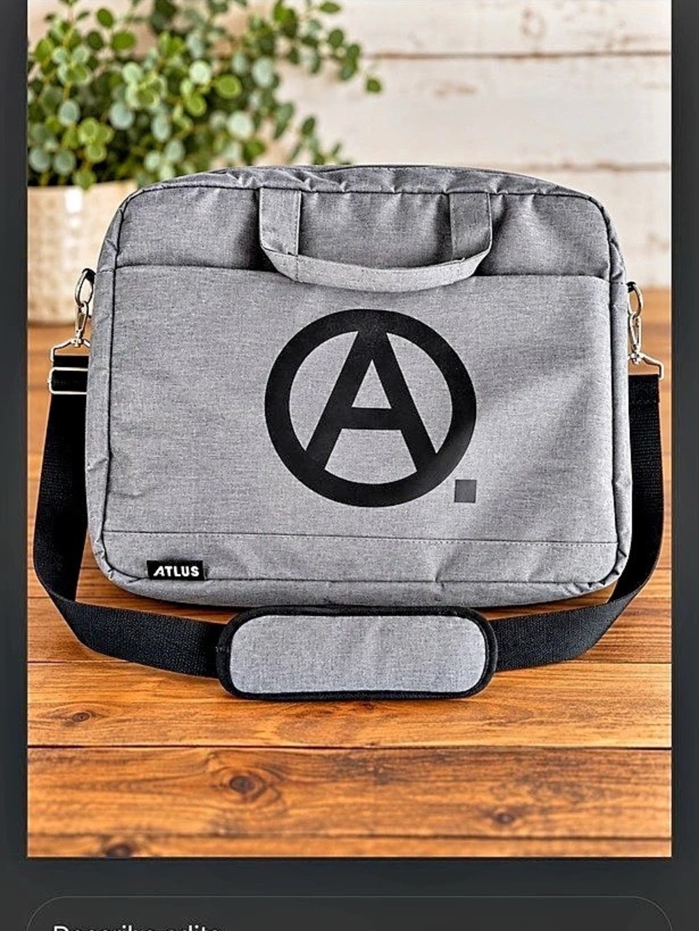 ATLAS Laptop Bag in Gray Like New